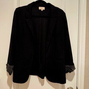 Skies Are Blue Black Knit Blazer - Size Large